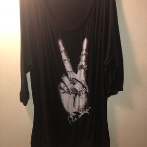 Black top with rhinestones